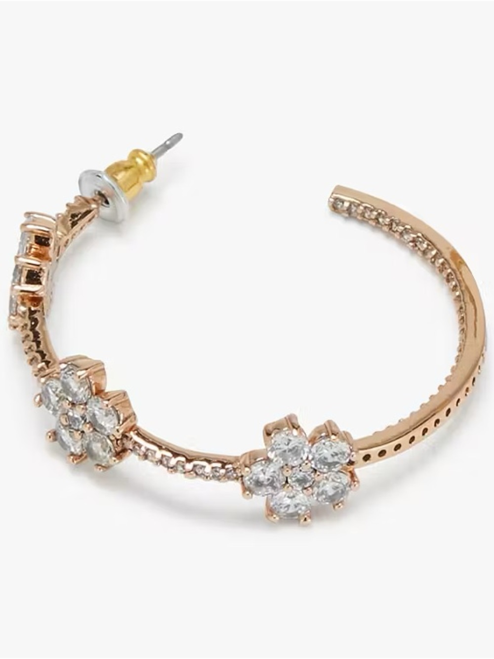 Kate Spade Gleaming Gardenia Flower Hoops - Picture 2 of 2